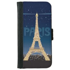 Eiffel Tower Sparkle iPhone 6/6S Wallet Case
