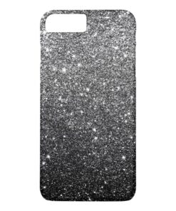 Elegant Faux Black Glitter Luxury iPhone 7 Plus Case