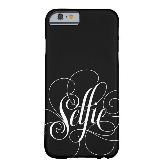 Elegant Lettering 'Selfie' Black iPhone 6 Case