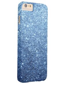 Elegant Navy Blue Glitter Luxury Barely There iPhone 6 Plus Case