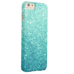 Elegant Teal Glitter Luxury Barely There iPhone 6 Plus Case