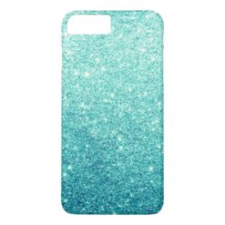 Elegant Teal Glitter Luxury iPhone 7 Plus Case