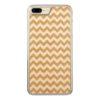 Elegant White Gold Glitter Zigzag Chevron Pattern Carved iPhone 7 Plus Case