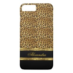 Elegant Wild Leopard Black and Gold iPhone 7 Plus Case