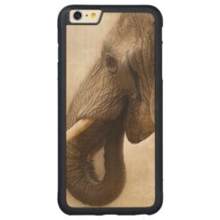 Elephant Carved Maple iPhone 6 Plus Bumper Case
