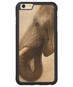 Elephant Carved Maple iPhone 6 Plus Bumper Case