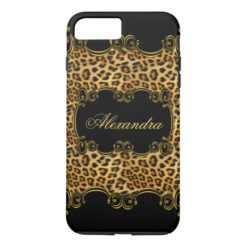 Elite Regal Leopard Gold Black animal print 2 iPhone 7 Plus Case