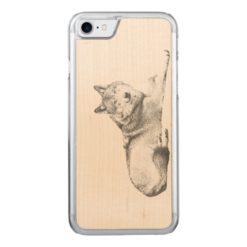 Etched Dog on Wood Phone Case! Carved iPhone 7 Case