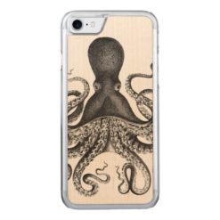 Fabulous Vintage Octopus Carved iPhone 7 Case