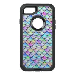 Falln Rainbow Bubble Mermaid Scales OtterBox Defender iPhone 7 Case