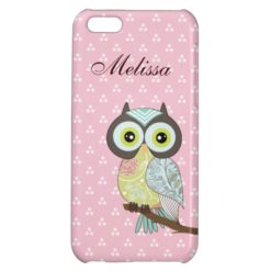 Fancy Funky Pink Owl Savvy iPhone 5C Case For iPhone 5C