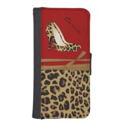 Fashionable Jaguar Print iPhone Wallet Case
