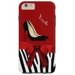 Fashionable Red & Zebra Print iPhone 6 Plus Case