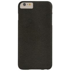 Faux Black Leather Texture Barely There iPhone 6 Plus Case