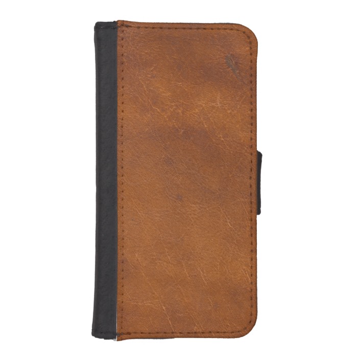Faux Brown Leather Texture iPhone SE/5/5s Wallet
