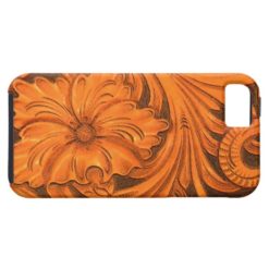 Faux Floral Tooled Leather iPhone 5 Case-Mate iPhone SE/5/5s Case