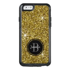 Faux Gold Glitter Personalized OtterBox iPhone 6/6s Case