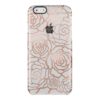 Faux Rose Gold Foil Floral Lattice Clear Clear iPhone 6/6S Case
