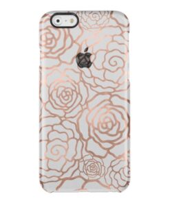 Faux Rose Gold Foil Floral Lattice Clear Clear iPhone 6/6S Case