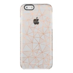 Faux Rose Gold Geometric Pattern Clear Clear iPhone 6/6S Case