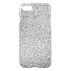 Faux glitter iPhone 7 Uncommon case silver
