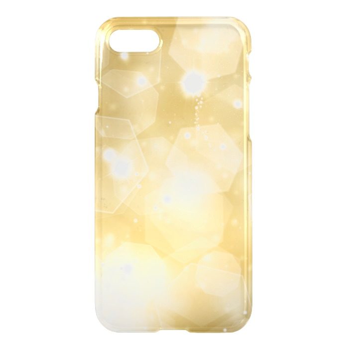 Faux gold bokeh bling hipster clear modern custom iPhone 7 case