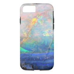 Faux opal gem gemstone mineral bling bokeh hipster iPhone 7 case