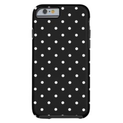 Fifties Style Black and White Polka Dot Tough iPhone 6 Case