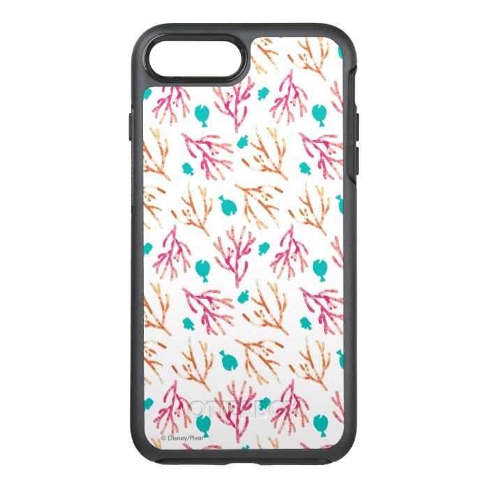 Finding Dory Watercolor Coral Pattern OtterBox Symmetry iPhone 7 Plus Case