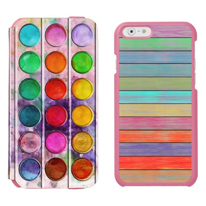 Fine Art Fun Colorful Paint Color Box iPhone 6/6s Wallet Case