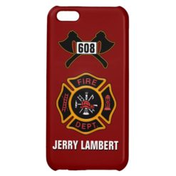 Fire Department Badge Name Template Cover For iPhone 5C