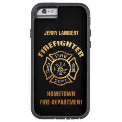 Fire Department Gold Name Template Tough Xtreme iPhone 6 Case