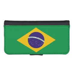 Flag of Brazil Wallet Phone Case For iPhone SE/5/5s
