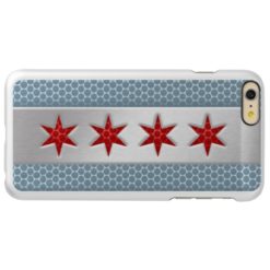 Flag of Chicago Brushed Metal Incipio Feather Shine iPhone 6 Plus Case