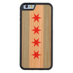 Flag of Chicago Carved Cherry iPhone 6 Bumper