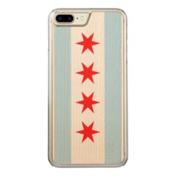 Flag of Chicago Carved iPhone 7 Plus Case