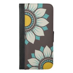Floral Trendy Colorful Design iPhone 6/6s Plus Wallet Case