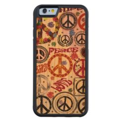 Flower Power Peace & Love Hippie Carved Cherry iPhone 6 Bumper