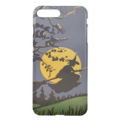 Flying Witch Silhouette Full Moon Spiderweb iPhone 7 Plus Case