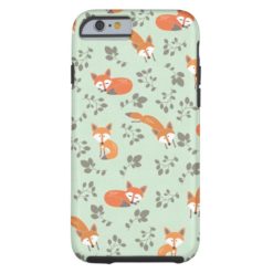 Foxy Floral Pattern Tough iPhone 6 Case