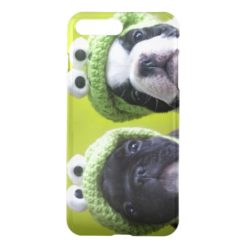 French bulldog puppies with frog caps iPhone 7 plus case