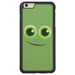 Frog Face Carved Maple iPhone 6 Plus Bumper Case