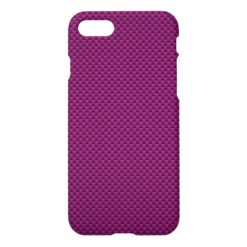 Fuchsia Pink Carbon Fiber Automotive Texture iPhone 7 Case