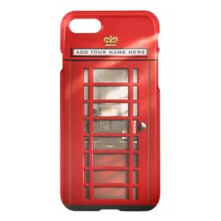 Funny British Red Phone Booth Personalized iPhone 7 Case