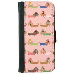 Funny Dachshund Dogs Wallet Phone Case For iPhone 6/6s
