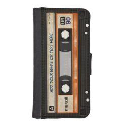 Funny Grunge 80s Retro Music Cassette Tape iPhone SE/5/5s Wallet Case