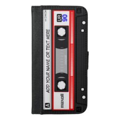 Funny Retro Music Cassette Tape iPhone 6/6s Plus Wallet Case
