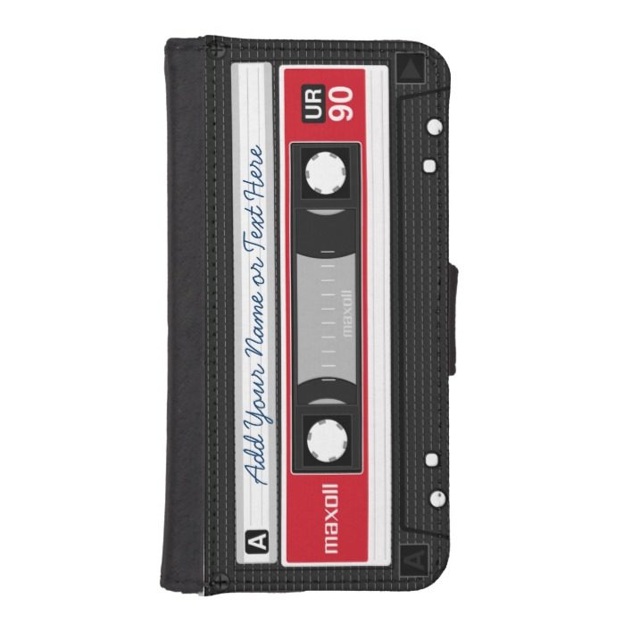 Funny Vintage Red - Music Cassette Tape Wallet Phone Case For iPhone SE/5/5s