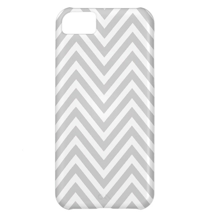 GRAY WHITE CHEVRON PATTERN iPhone 5C COVER