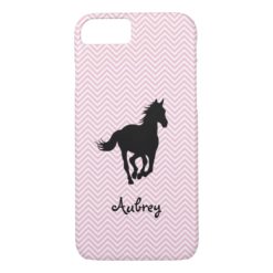 Galloping Horse on Zigzag Personalized iPhone 7 Case